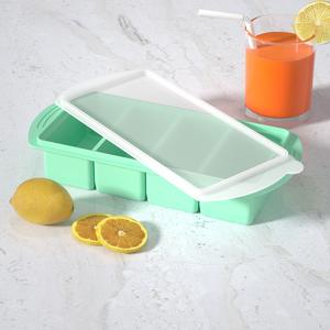Vente chaude Moules à glaçons en silicone flexible de qualité alimentaire sans BPA, bacs à glaçons durables avec couvercle - Product Image 1