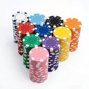 Jetons de poker vierges personnalisés en ABS, légers et colorés, sans valeur nominale, pour casino, table, tournois à domicile et jeux de hasard - Product Image 6