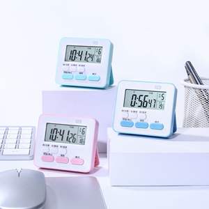 Temporizador de Cocina Digital Js 16 con Termómetro, Alarma, Pantalla LCD, Blanco, Negro, Rosa, Verde, Forma Rectangular, Fácil Operación - Product Image 3