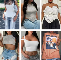 Pakaian Wanita Berkualitas Tinggi, Kaos Lengan Pendek Kasual, Celana Pendek, Rok Pendek, Dress, Mix and Match, Dikirim Acak