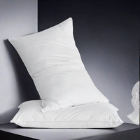 Oreiller de qualité hôtelière personnalisé de luxe, insert d'oreiller blanc matelassé avec soufflet, oreiller personnalisé pour hôtels