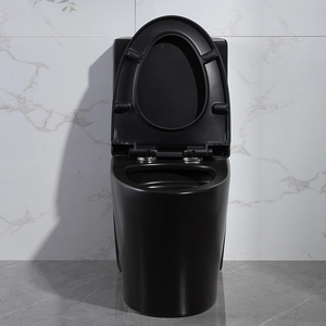 Inodoro de Una Pieza con Sifón Tornado, Montado en el Suelo, Superficie Lisa, WC, Certificado CUPC, Color Negro Mate para Baño - Product Image 6