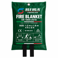Couverture anti-feu en fibre de verre à suspendre au mur avec pochette de rangement EN 1869:2019 pour la sécurité à la maison, en cuisine, dans les restaurants et les hôtels