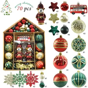 KG Xmas hediye seti sıcak bolas de navidad süblimasyon yılbaşı topu seti çeşitli türleri lüks plastik noel ağacı Baubles