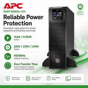 <span class=keywords><strong>APC</strong></span> SURT1000XLI-CH <span class=keywords><strong>Smart</strong></span> <span class=keywords><strong>UPS</strong></span> <span class=keywords><strong>1000VA</strong></span>/900W, onduleur à double conversion en ligne, format rack-tower, 230V, en stock RT1000VA - Product Image 4