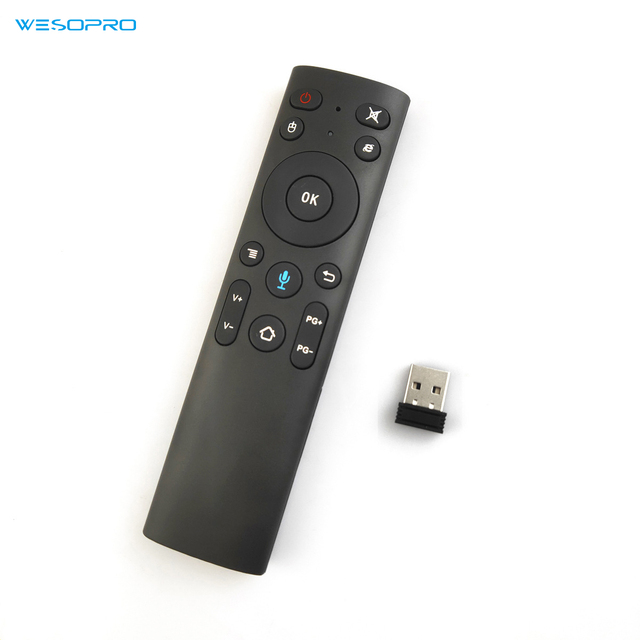 In Stock Q5+ Voice Remote Control Gyro Air Mouse with Microphone 3 Axis Gyroscope for Smart TV and Android Box