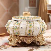 Ornement de luxe en résine époxy lavable à double couche, style européen, sculpté artistiquement, pour fruits secs, figurine multicouche
