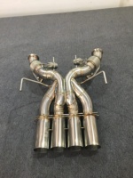 Système d'échappement à soupape en acier inoxydable 304 personnalisé conçu pour McLaren 765LT 4.0 V8 avec finition polie miroir épaisseur 1.5mm