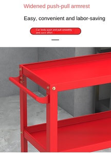 Ba lớp thép đen werkzeugwagen hội thảo di động ngăn kéo kiểu tự động sửa chữa bảo trì đẩy giỏ hàng giá để lưu trữ - Product Image 3
