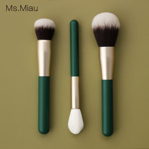 แปรงแต่งหน้าขนแกะใยไฟเบอร์ด้ามไม้เรียว<span class=keywords><strong>สี</strong></span><span class=keywords><strong>เขียว</strong></span>ของคนเยอรมันชุดเครื่องมือความงาม8ชิ้น - Product Image 4