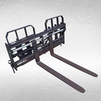 Fourche à palettes pour mini-chargeuse compacte, accessoire de machinerie de construction à prix d'usine, distance réglable
