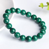 Bracelet en pierres naturelles tendance, perles de 8 mm, malachite, onyx noir, bijoux en gros, nouvelle collection, cadeau idéal
