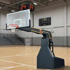 Support de basket-ball <span class=keywords><strong>portable</strong></span> hydraulique réglable manuel 10 pieds, panier de basket-ball commercial pour tout-petits, panier de basket-ball commercial d'intérieur - Product Image 6