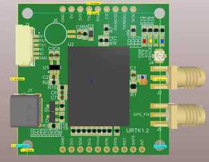 บอร์ด GNSS รุ่น Shenglianxin ZED-F9P-01B/02B/04B RTK ระบบดิฟเฟอเรนเชียลความแม่นยำระดับเซนติเมตร สำหรับการทำแผนที่ด้วยโดรน ผลิตที่หูเป่ย มาตรฐาน ZED-F9P-01 - Product Image 3