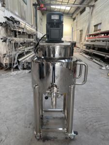 Customized 50L Stainless Steel Electric Heating Homogenizer New Mobile Disperser Mixing Tank SUS316L <strong>Food</strong> Chemicals Motor Engine - Product Image 5