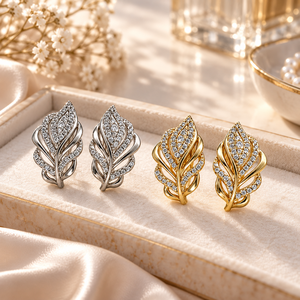 Boucles d'oreilles en forme d'épi de blé pour femme, style pastoral, forme naturelle, pour usage quotidien, accessoires d'oreille simples et polyvalents - Product Image 1