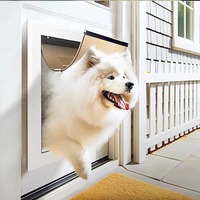 Cage pour animaux de compagnie carrée classique écologique automatique avec entrée/sortie, pour grands chiens et chats, clôture en plastique souple, fermeture à bouton solide, pour salon