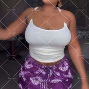 Blusa sin Mangas con Tirantes Invisibles Transparentes de Verano GX02315, Blusa Ajustada con Cuello Cuadrado Único para Mujer - Product Image 1