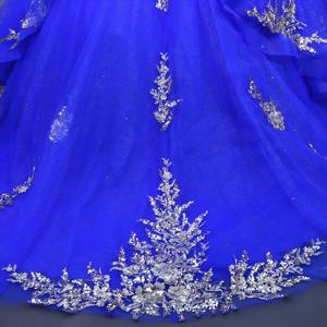 Abito <span class=keywords><strong>da</strong></span> <span class=keywords><strong>ballo</strong></span> di lusso blu reale per Quinceañera, vestito <span class=keywords><strong>da</strong></span> sera perfetto per ragazze di 16 anni, stile festa, lungo fino al pavimento, con applicazioni naturali - Product Image 6