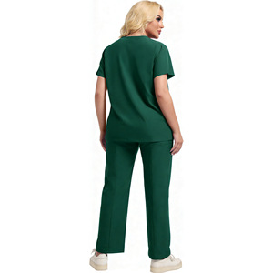 Daoyi Women's V-<b>Neck</b> Scrub Set Lightweight Polyester Breathable Medical Workwear All Sizes - Product Image 2