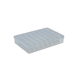 Transparent Plastic Jewelry Box 24 Compartment With Lid For Storage And Organization Small Size PP Material - Product Image 4