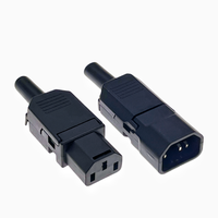 Connecteurs de prise électrique femelles IEC 320 C13 C14 en cuivre/laiton industriels 10A 250V CN PDU UPS pour entrée de câble - Vente chaude