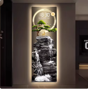 Orologio da Parete LED Ecologico 8S, Stile Artistico, Decorazione 3D di Lusso per Soggiorno, Arte Murale per Casa - Product Image 3