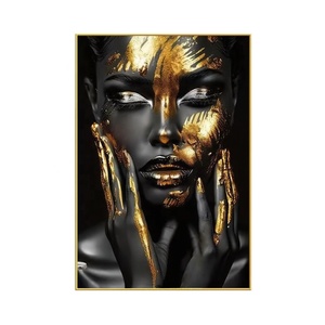JZ moderne impressions sur toile peinture grand mur Art giclée abstraite affiche <span class=keywords><strong>murale</strong></span> encadrée décorative femmes africaines impression Art déco pour - Product Image 1
