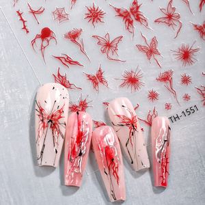 Wholesale Nail Art Supplies 3D Waterproof Nail Art Sticker Decorations Butterfly Nail Decals