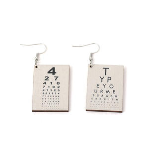 New Environmental Acrylic <b>Earrings</b>, European and American Style Eye Chart Shape Ear Accessories for Wholesale - Product Image 5