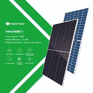 575W Haitai Topcon двухфазный полуотрезной элемент 570W 565W 560W 555W солнечная панель ватт 182 ячеек моно солнечная панель для продажи