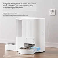 Distributeur de nourriture intelligent et portable pour animaux de compagnie, fontaine à eau pour chat, commande à distance WiFi, machine tout-en-un pour l'alimentation automatique
