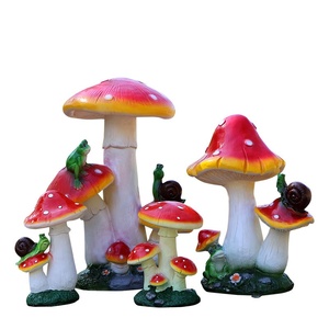 Adorno de Hongo Gigante de Dibujos Animados con Luces LED Personalizadas, Escultura de Fibra de Vidrio para Parques de Diversiones, Halloween, Año Nuevo - Product Image 1