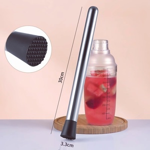 Portable PC Bubble Tea Beverage Shake Cup 500ml/700ml/1000ml with <strong>Measuring</strong> Scale and Stainless Steel Pressure Juicer - Product Image 1