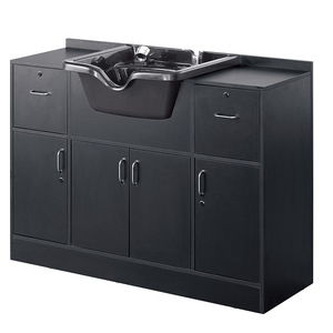 Armoire à shampoing rétro minimaliste, appareil de coiffure, serviette de <span class=keywords><strong>salon</strong></span>, double ouverture, rangement, armoire à shampoing ZY-SC001 - Product Image 1