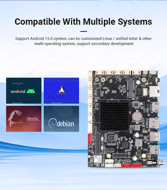 Quad Core A55 1.8GHz 4K Decode Gigabit Ethernet WiFi Embedded Board RK3566 Industrial Motherboard for Smart Home IOT Gateway