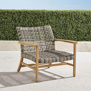 Outdoor Garden Furniture All Weather Rattan Woven Club <b>Teak</b> Solid Wood <b>Chair</b> - Product Image 2