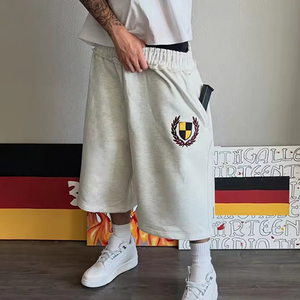 Custom 100% Cotton <strong>Baggy</strong> Blank Sweat Shorts <strong>Men</strong> Heavyweight Casual <strong>Joggers</strong> Knitted Loose <strong>Men's</strong> Long Shorts De Hombre - Product Image 2