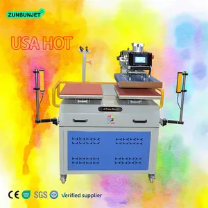 automatic double station hot press 40x60 shinguard sublimation Label Heat Transfers press transfer machine for t-shirt 16 24