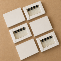 Boîte d'emballage personnalisée de luxe en papier blanc pour coffret découverte de parfums avec 5 compartiments et logo holographique, vente en gros, échantillon, boîte cadeau