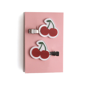 Exquisite Cute Fashion <b>Acrylic</b> Cherry Hair Clip Barrettes, Hair Accessories For Girls Wholesale Gift For Metal Craft - Product Image 3