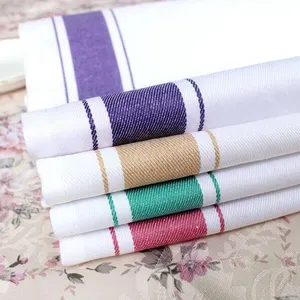 manufacturers Good-looking 100% Cotton Table Napkin Purple Stripe For Hotel Home and restaurant napkin hotel bedding set