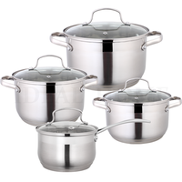 Vente en gros Cuisson Cuisine Ensemble de casseroles et poêles à induction Ensemble de casseroles d'ustensiles de cuisine antiadhésifs Casserole à sauce Batterie de cuisine en acier inoxydable