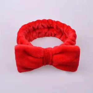 Bandeaux doux et unis pour le maquillage du visage, en polaire corail moelleuse avec nœud, pour le lavage du visage, la douche et le spa facial, pour femmes, vente en gros - Product Image 4