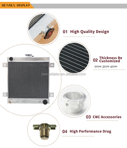 Radiateur en aluminium pour Chrysler S Series Valiant 318 V8 <span class=keywords><strong>1962</strong></span> Core Size 420*488*56mm - Product Image 6