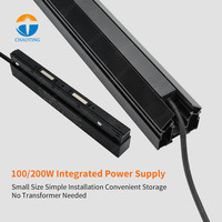 Profilé en aluminium Fabricant de lumière magnétique à led Tissu de tension extensible personnalisé Plafond Système d'éclairage sur rail magnétique 48V avec amortisseur