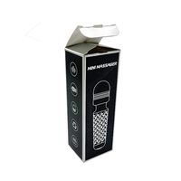 Boîte pliante en papier noir mat personnalisée avec impression UV pour l'emballage de cosmétiques, d'huiles essentielles, de lotions, de gels douche et de soins de la peau