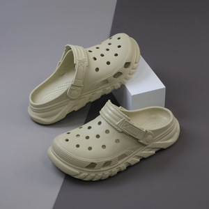 <span class=keywords><strong>Crocs</strong></span> pour hommes, pantoufles à semelles épaisses, sandales à bout fermé, semelle extérieure antidérapante en EVA, chaussures de plage décontractées d'été, talon de 2-3cm d'épaisseur moyenne - Product Image 5