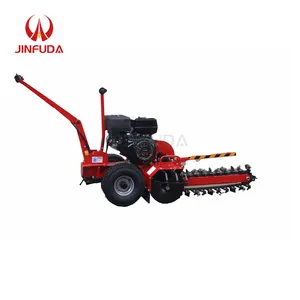 Tractor towable waking trencher