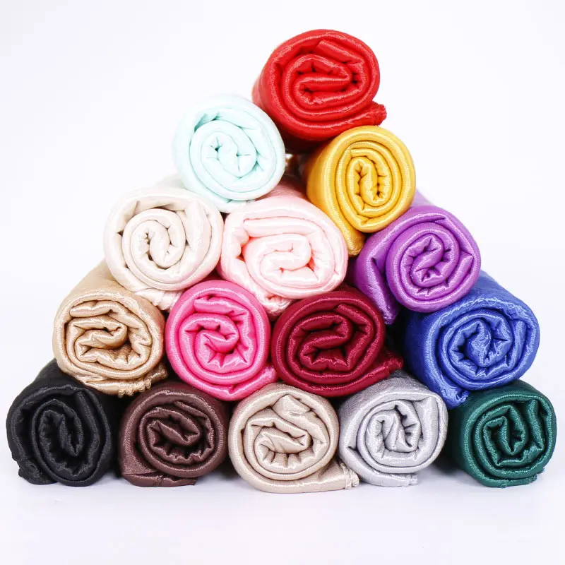 2024 nouveau Offre Spéciale couleur unie fleur de cajou soie coton ethnique écharpe malaisie en relief turban foulards musulman hijab